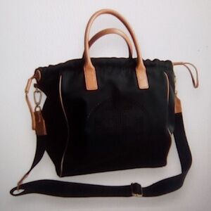 Tory Burch Perforated Logo Black bag